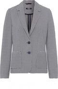 Ink Blue Patterned Jersey Blazer