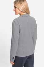 Ink Blue Patterned Jersey Blazer