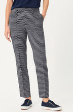 Ink Blue Patterned Lisa Straight Fit Trousers