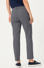 Ink Blue Patterned Lisa Straight Fit Trousers