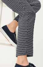 Ink Blue Patterned Lisa Straight Fit Trousers