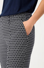 Ink Blue Patterned Lisa Straight Fit Trousers