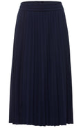 Ink Blue Pleated Jersey Skirt