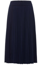 Ink Blue Pleated Jersey Skirt