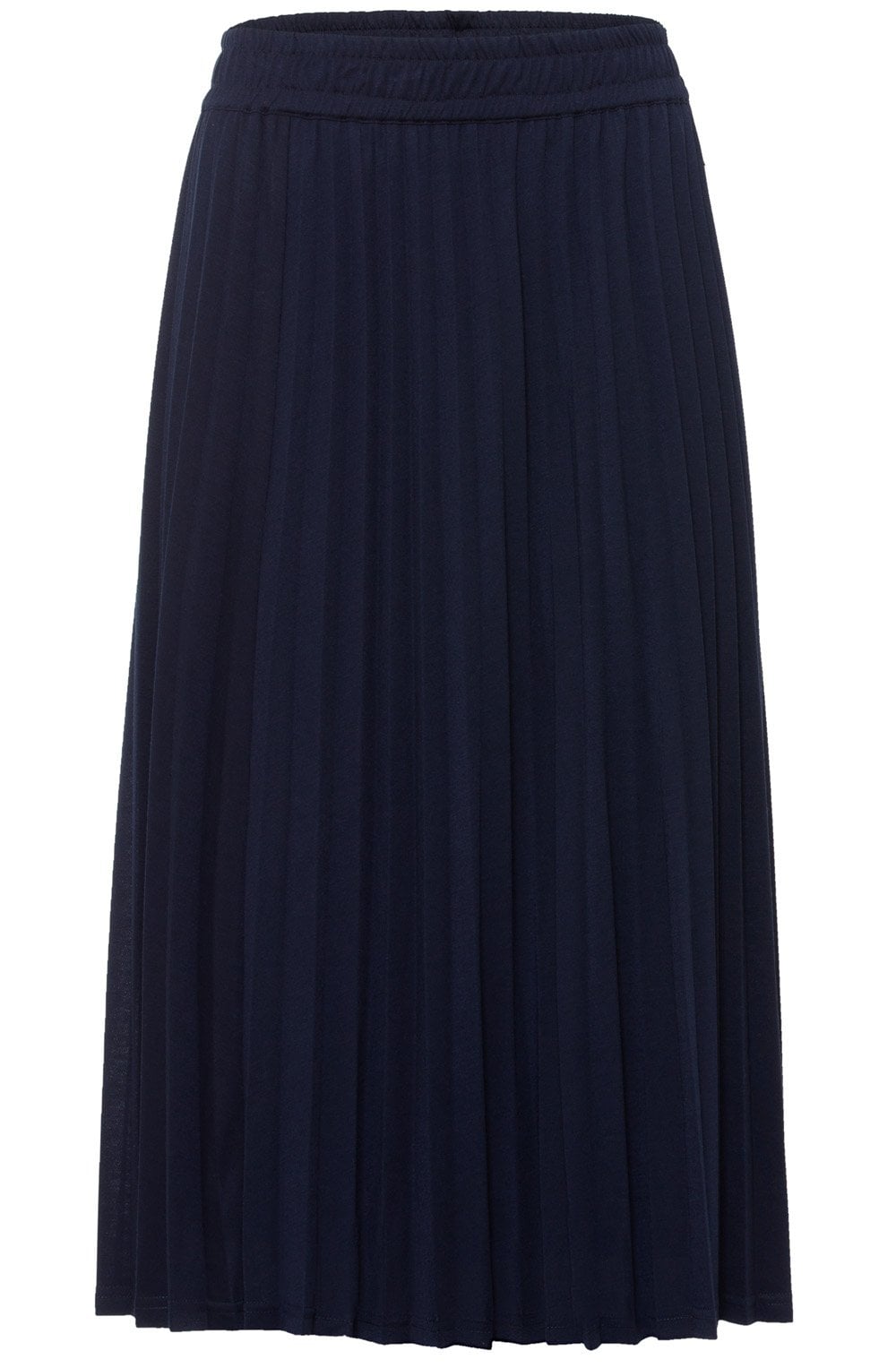 Ink Blue Pleated Jersey Skirt