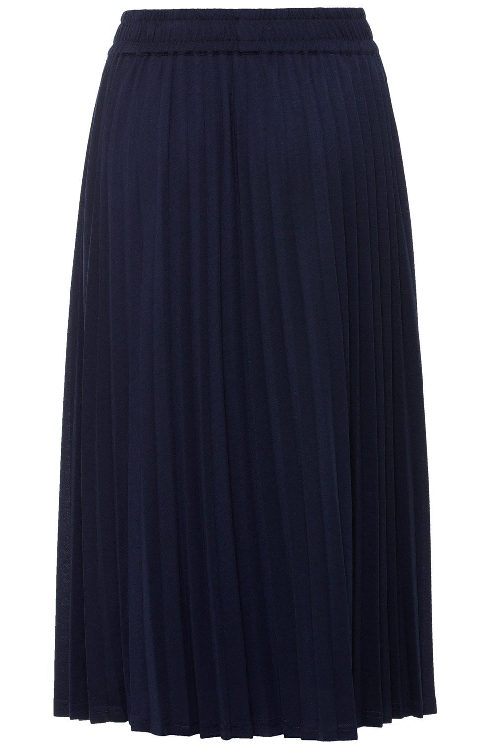 Ink Blue Pleated Jersey Skirt