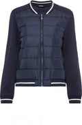 Ink Blue Preppy Bomber Jacket