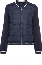 Ink Blue Preppy Bomber Jacket
