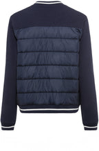 Ink Blue Preppy Bomber Jacket