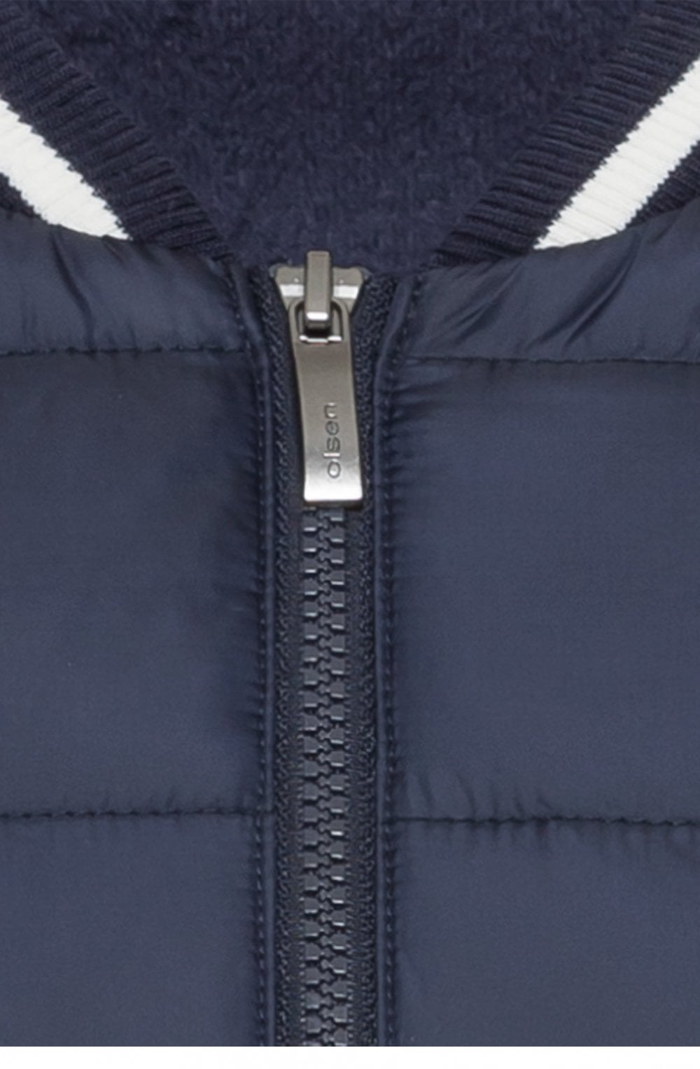 Ink Blue Preppy Bomber Jacket