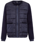 Ink Blue Quilted and Jersey Jacket