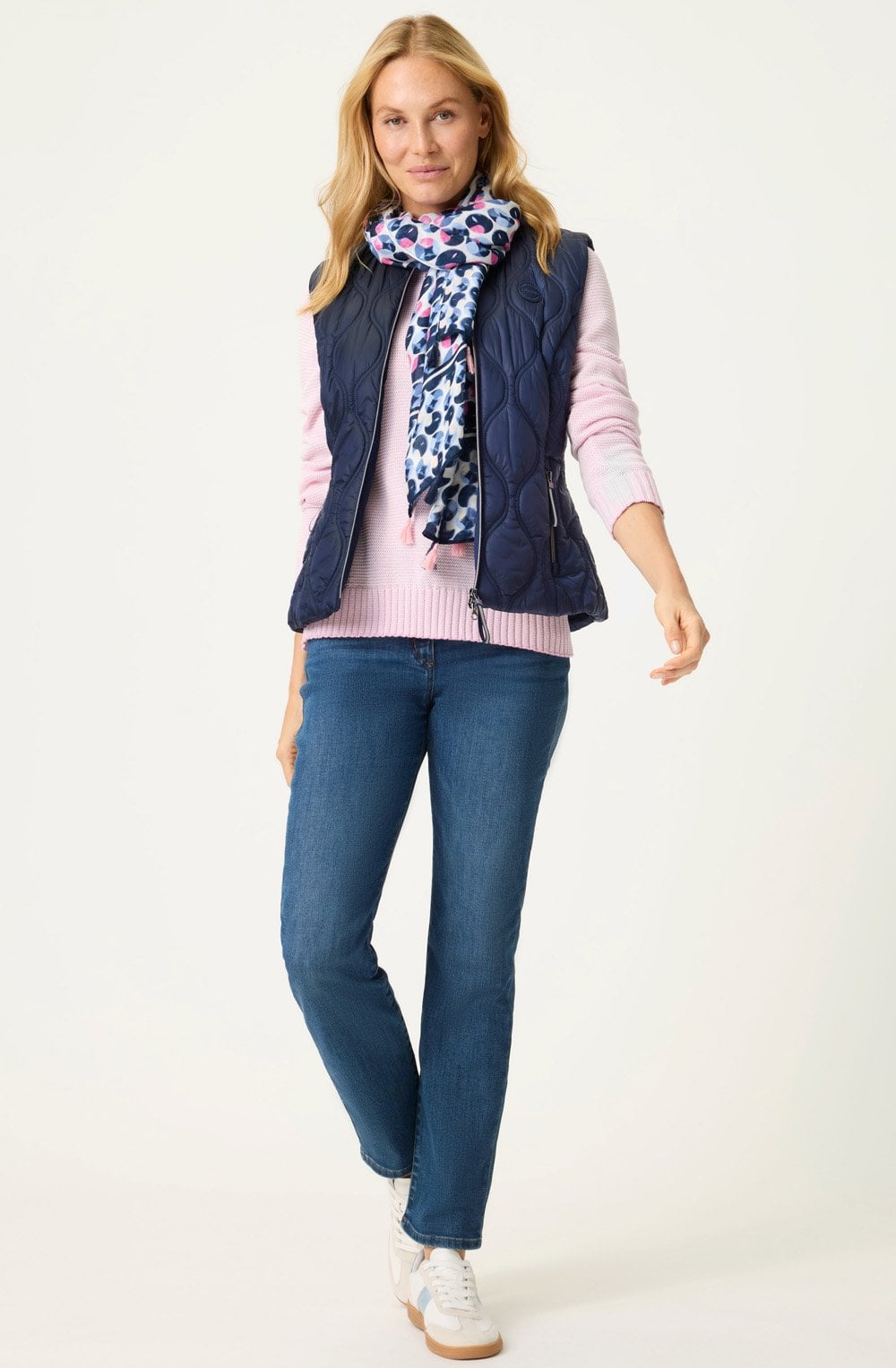 Ink Blue Quilted Gilet