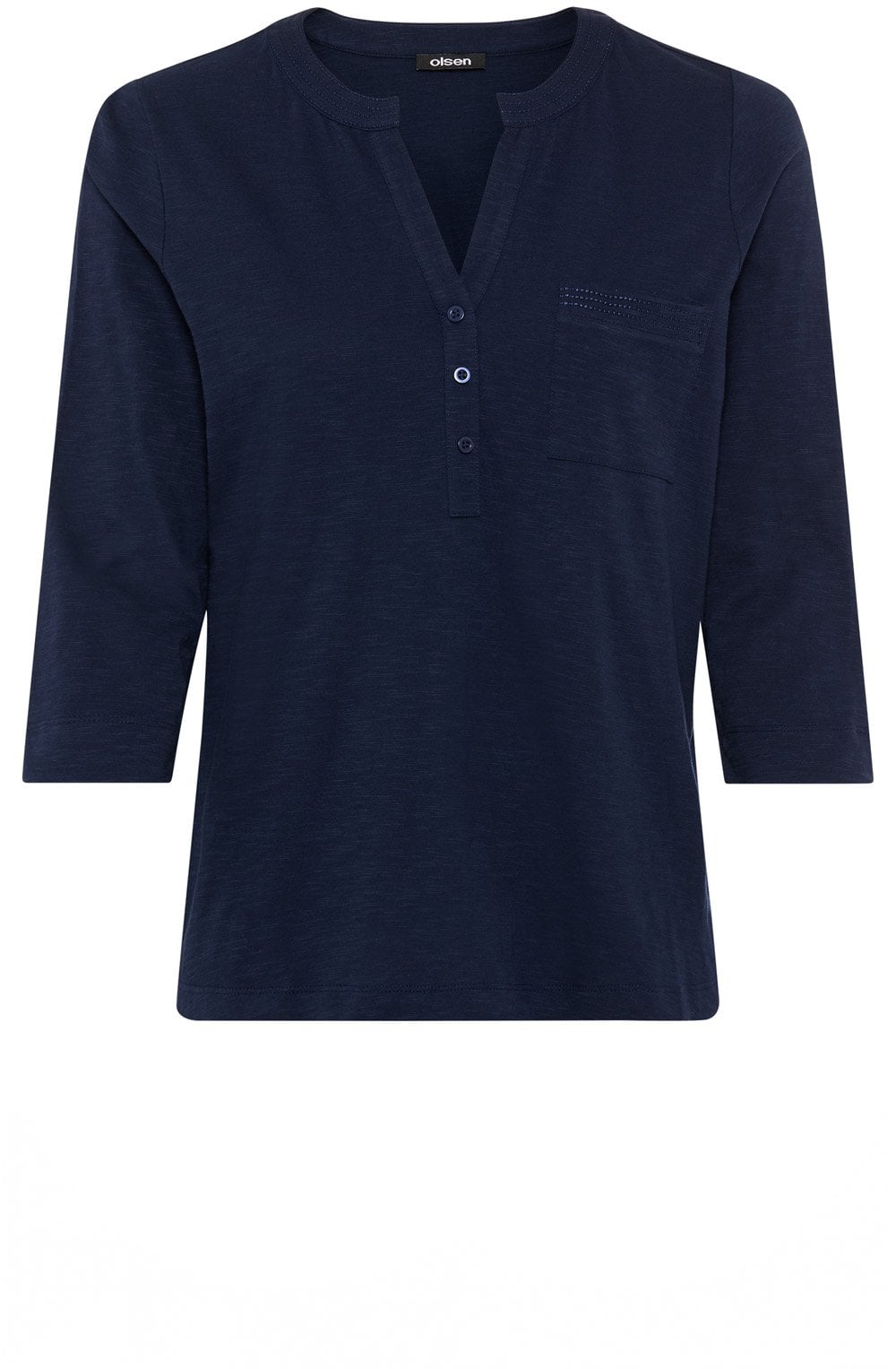 Ink Blue Single Pocket Hannah Top