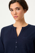 Ink Blue Single Pocket Hannah Top