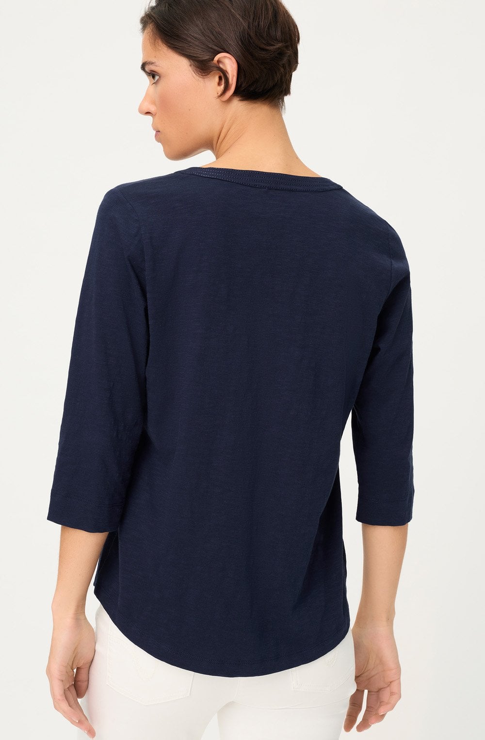 Ink Blue Single Pocket Hannah Top