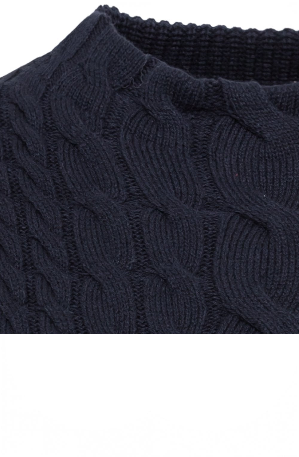 Ink Blue Sleeveless Cable Knit Jumper