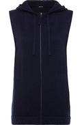 Ink Blue Sleeveless Cardigan