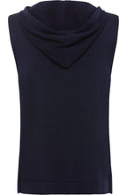 Ink Blue Sleeveless Cardigan