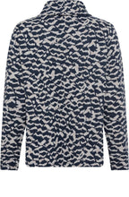 Ink Blue Stand Up Collar Henny Sweatshirt