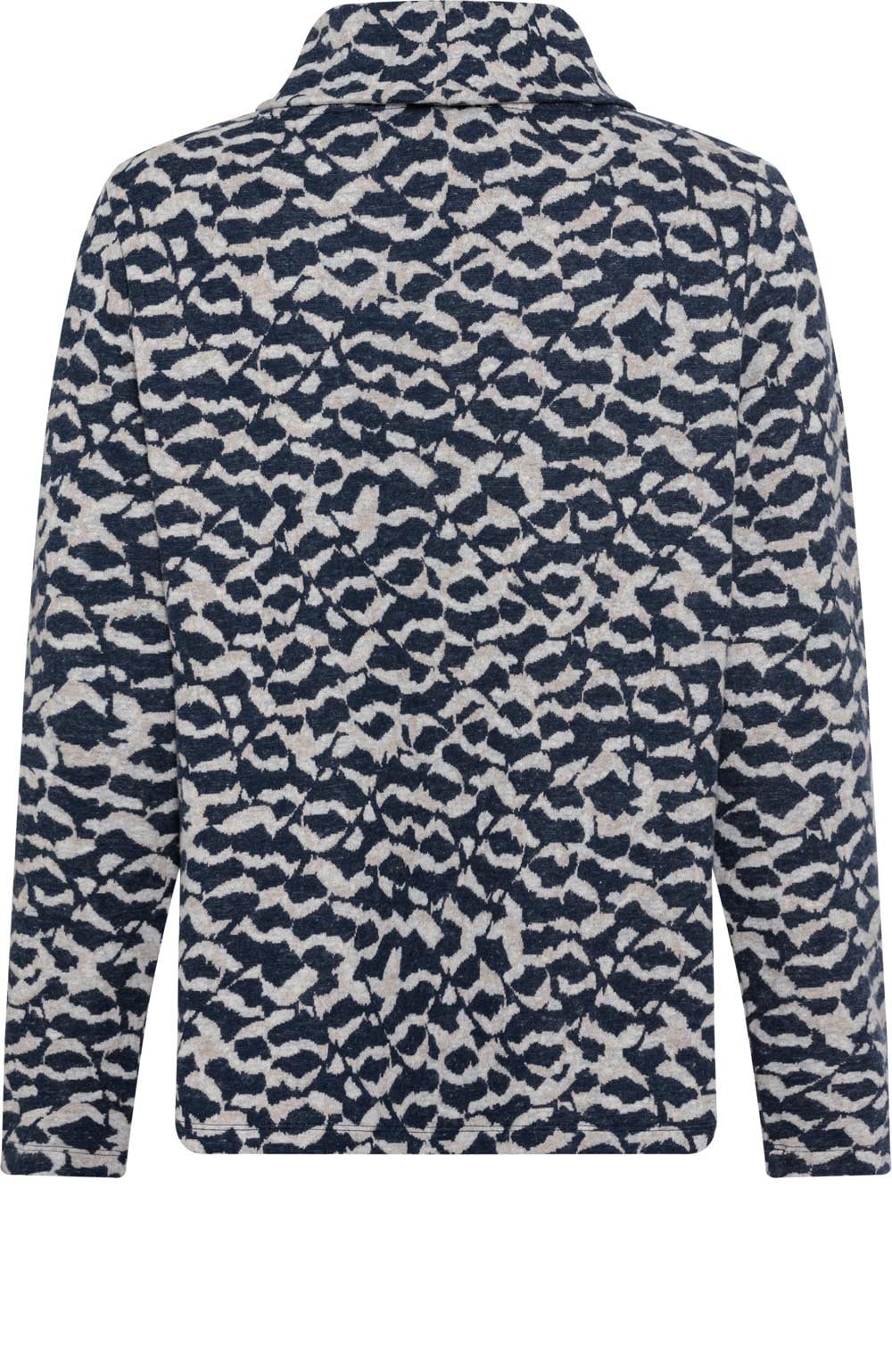 Ink Blue Stand Up Collar Henny Sweatshirt