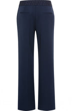 Ink Blue Statement Waistband Mona Straight Leg Trousers
