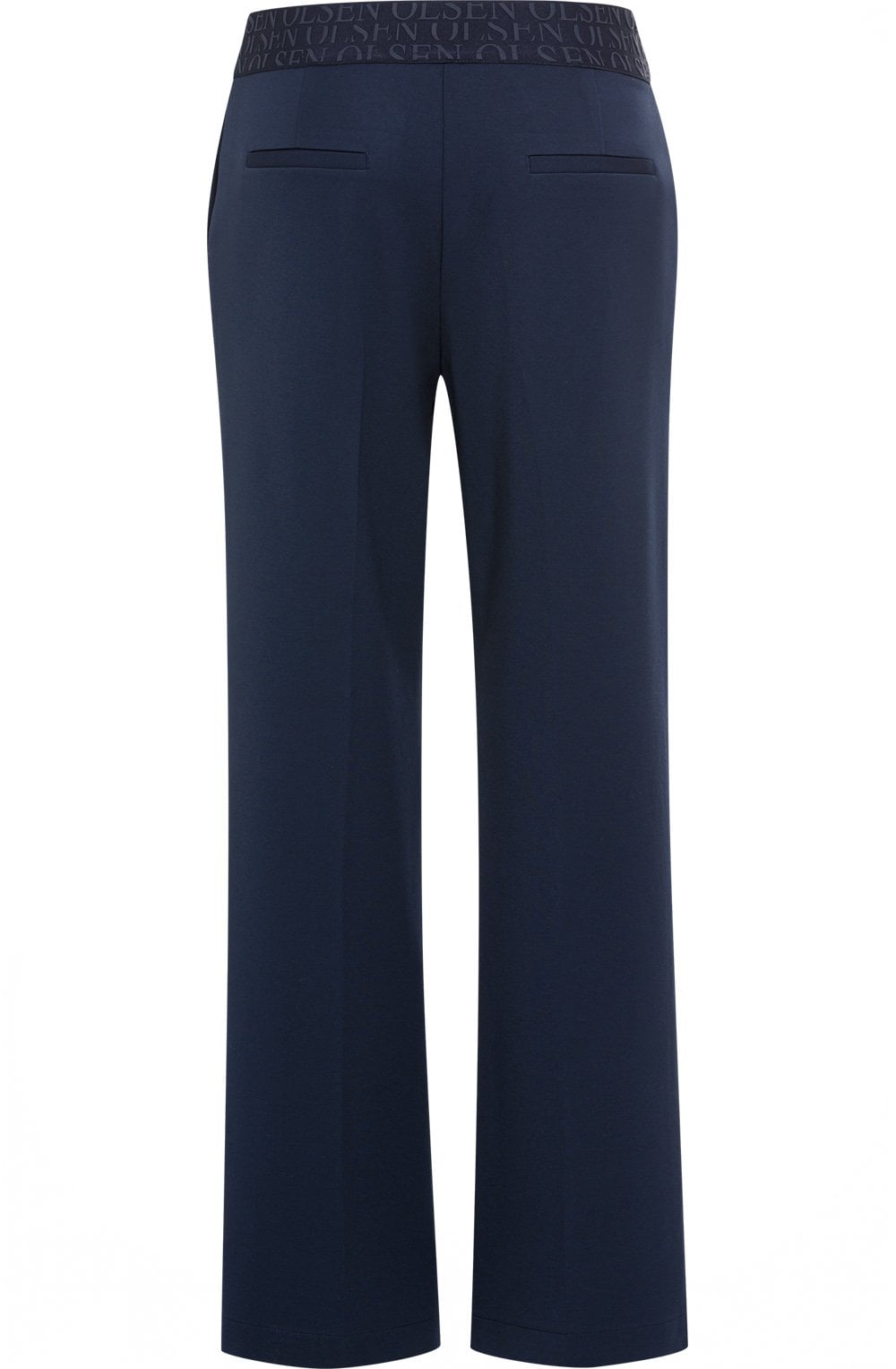 Ink Blue Statement Waistband Mona Straight Leg Trousers