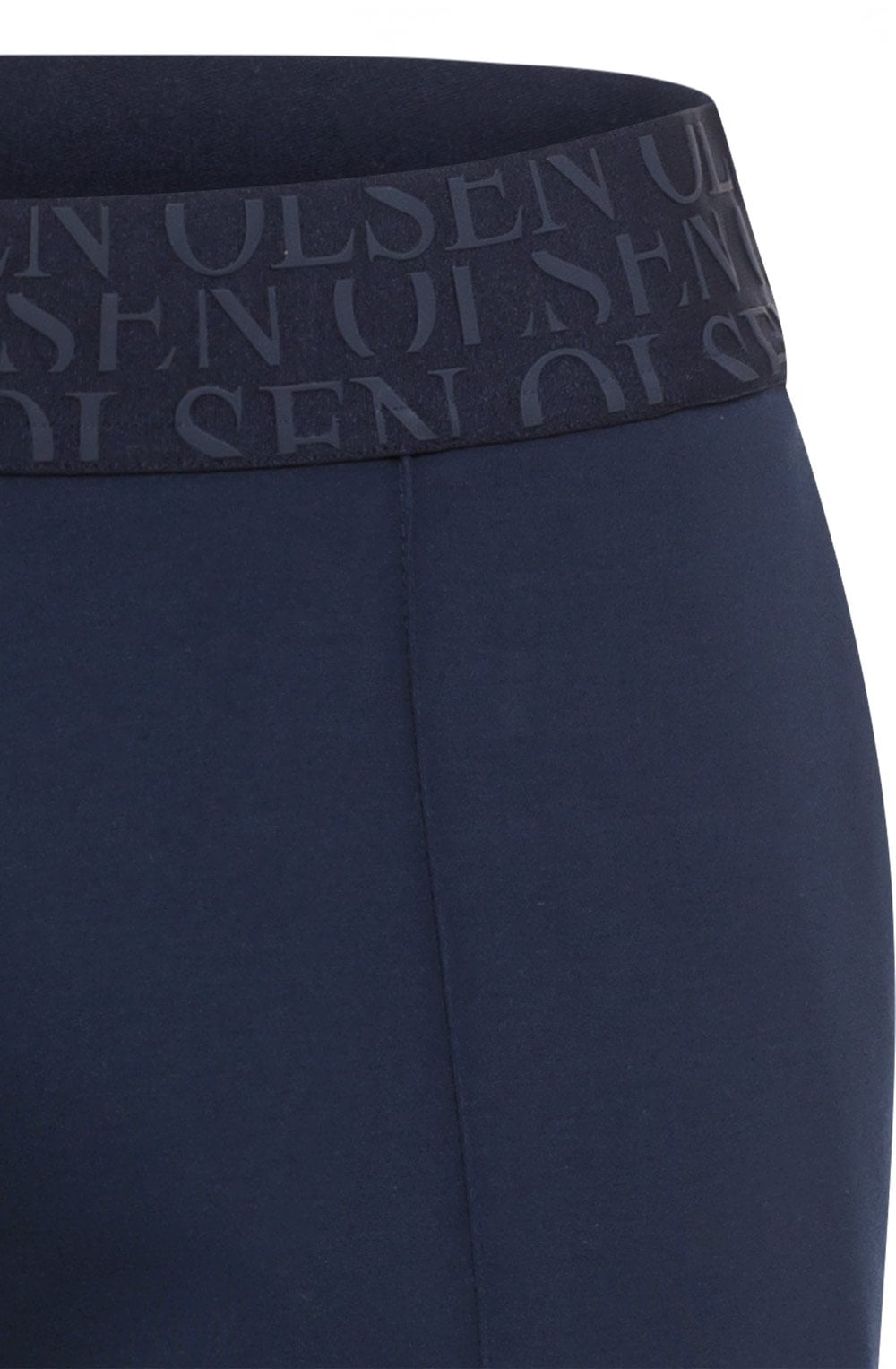 Ink Blue Statement Waistband Mona Straight Leg Trousers