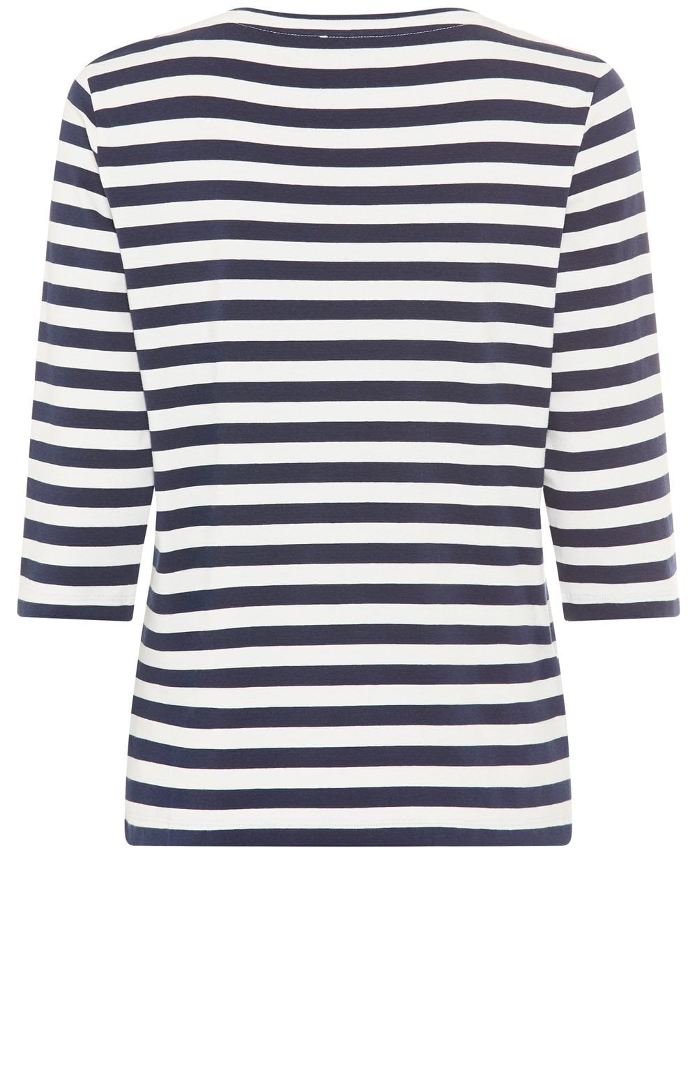 Ink Blue Stripe and Stud V Neck Hannah Top