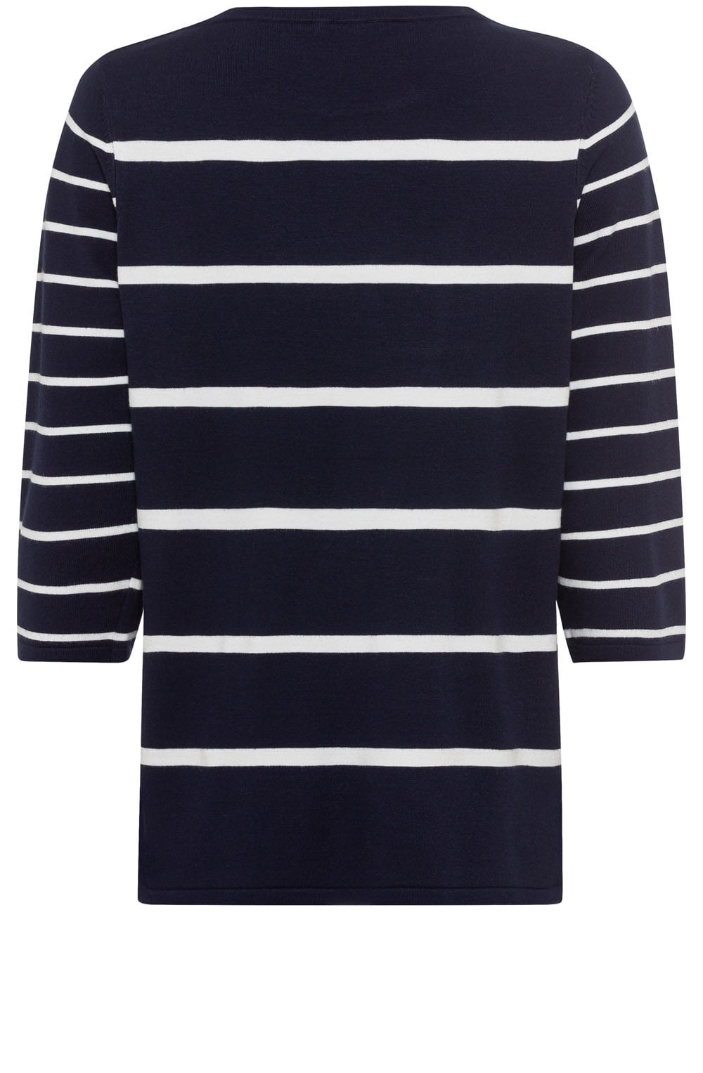 Ink Blue Striped Sleeve Sweater