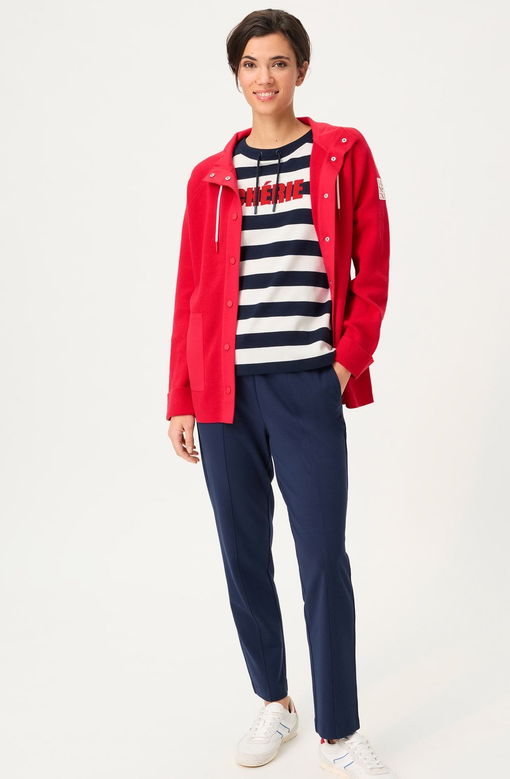 Ink Blue Striped Chérie Cora Sweatshirt