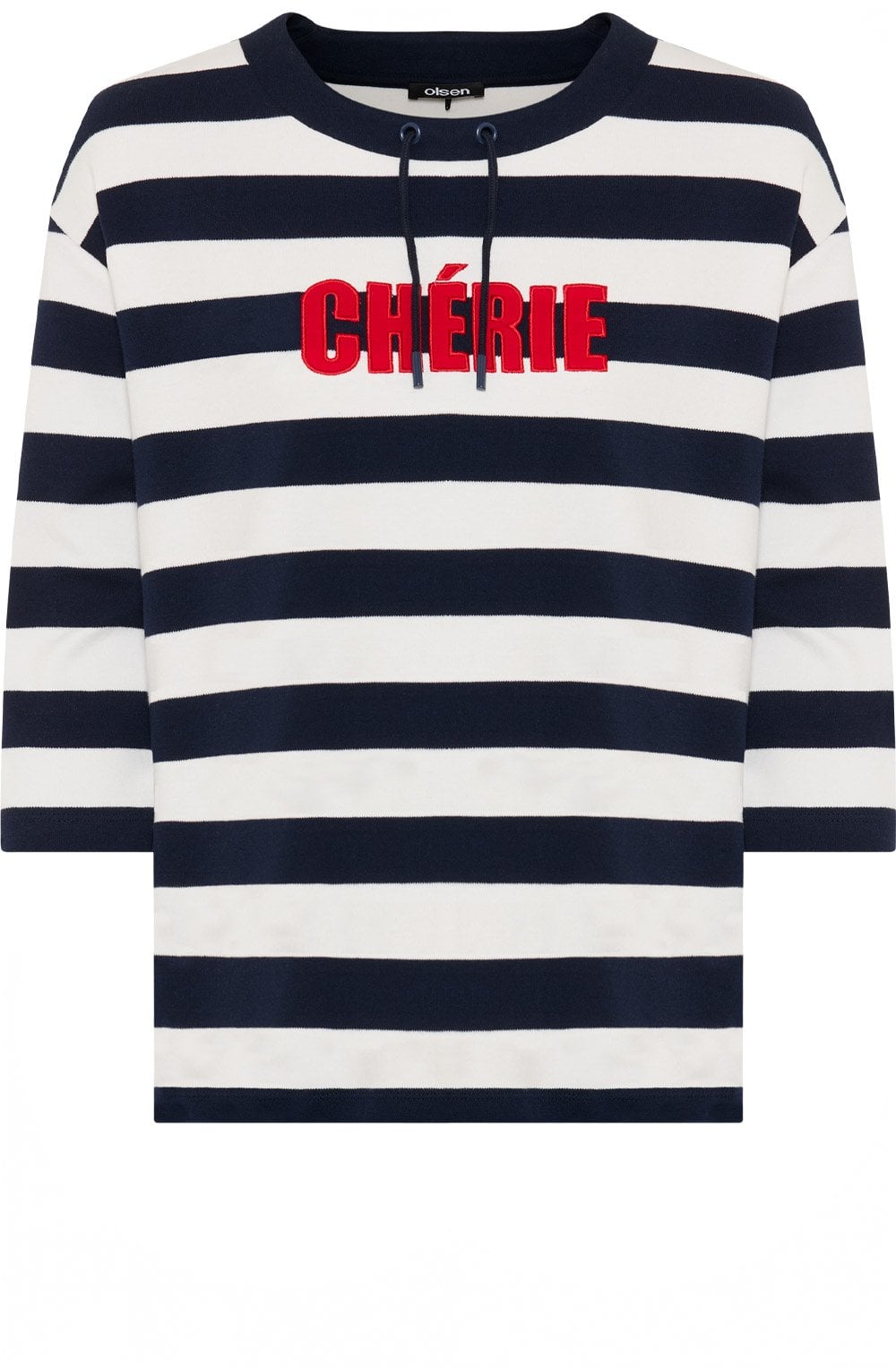 Ink Blue Striped Chérie Cora Sweatshirt