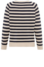 Ink Blue Striped Fine Knit Henny Jumper