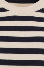 Ink Blue Striped Fine Knit Henny Jumper