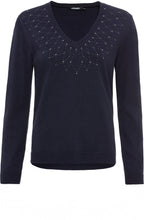 Ink Blue Studded Soft Knit Jumper
