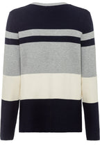Ink Blue Super Soft Striped Jumper