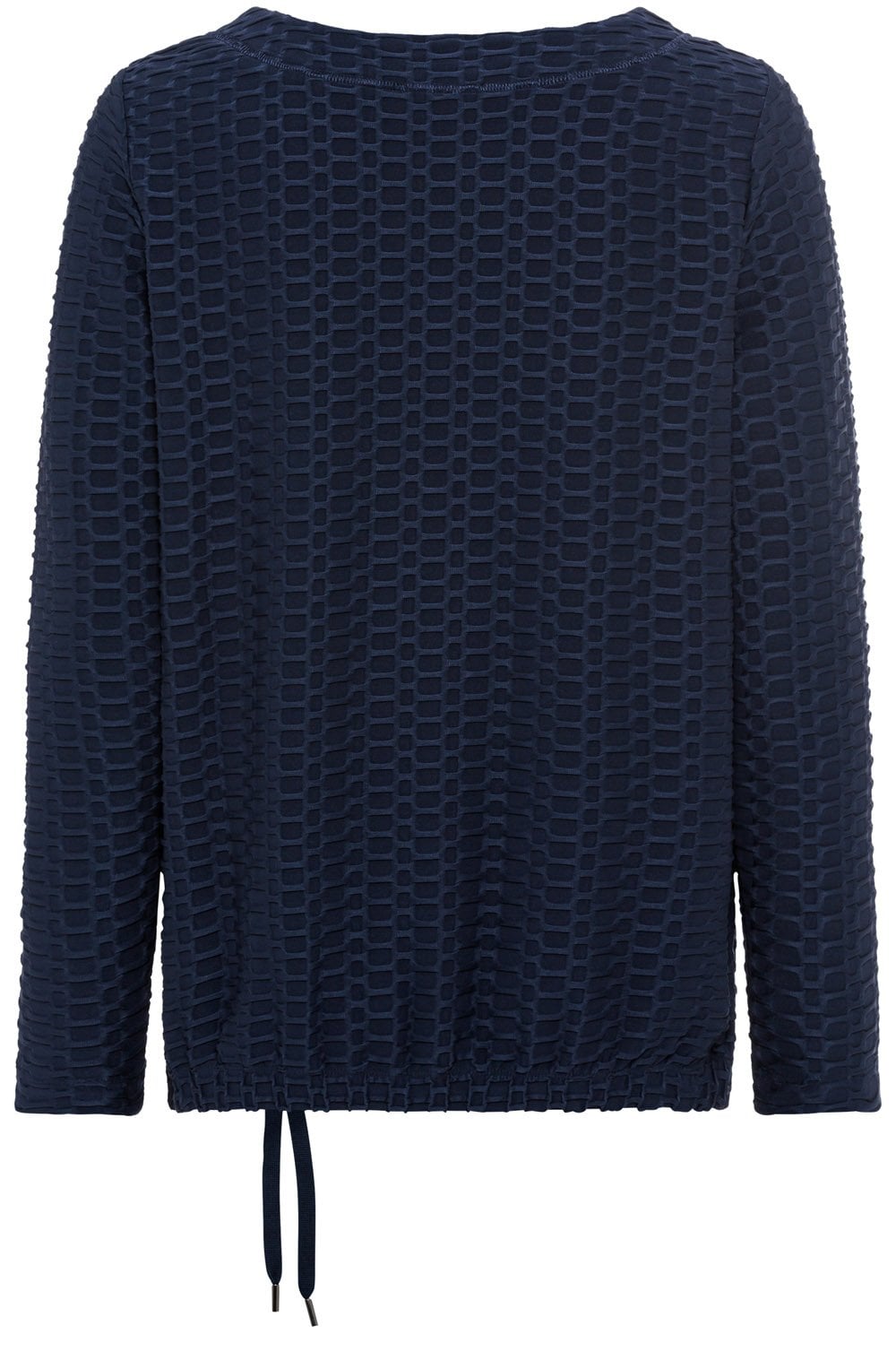 Ink Blue Textured Jersey Clara Top