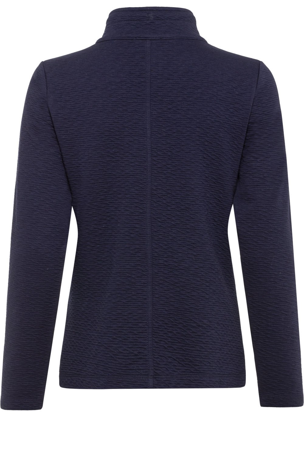 Ink Blue Textured Jersey Jacket