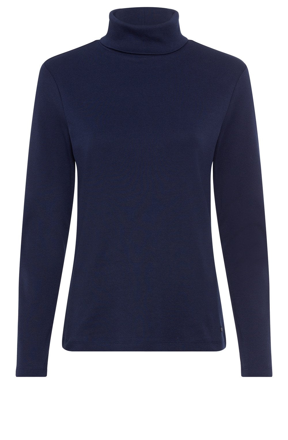 Ink Blue Turtle Neck Jersey Top