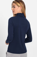 Ink Blue Turtle Neck Jersey Top