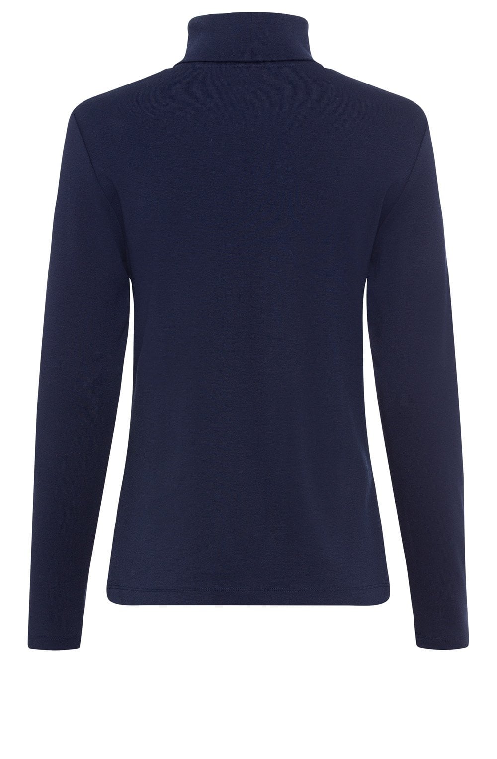 Ink Blue Turtle Neck Jersey Top