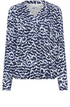 Ink Blue V Neck Clara Top