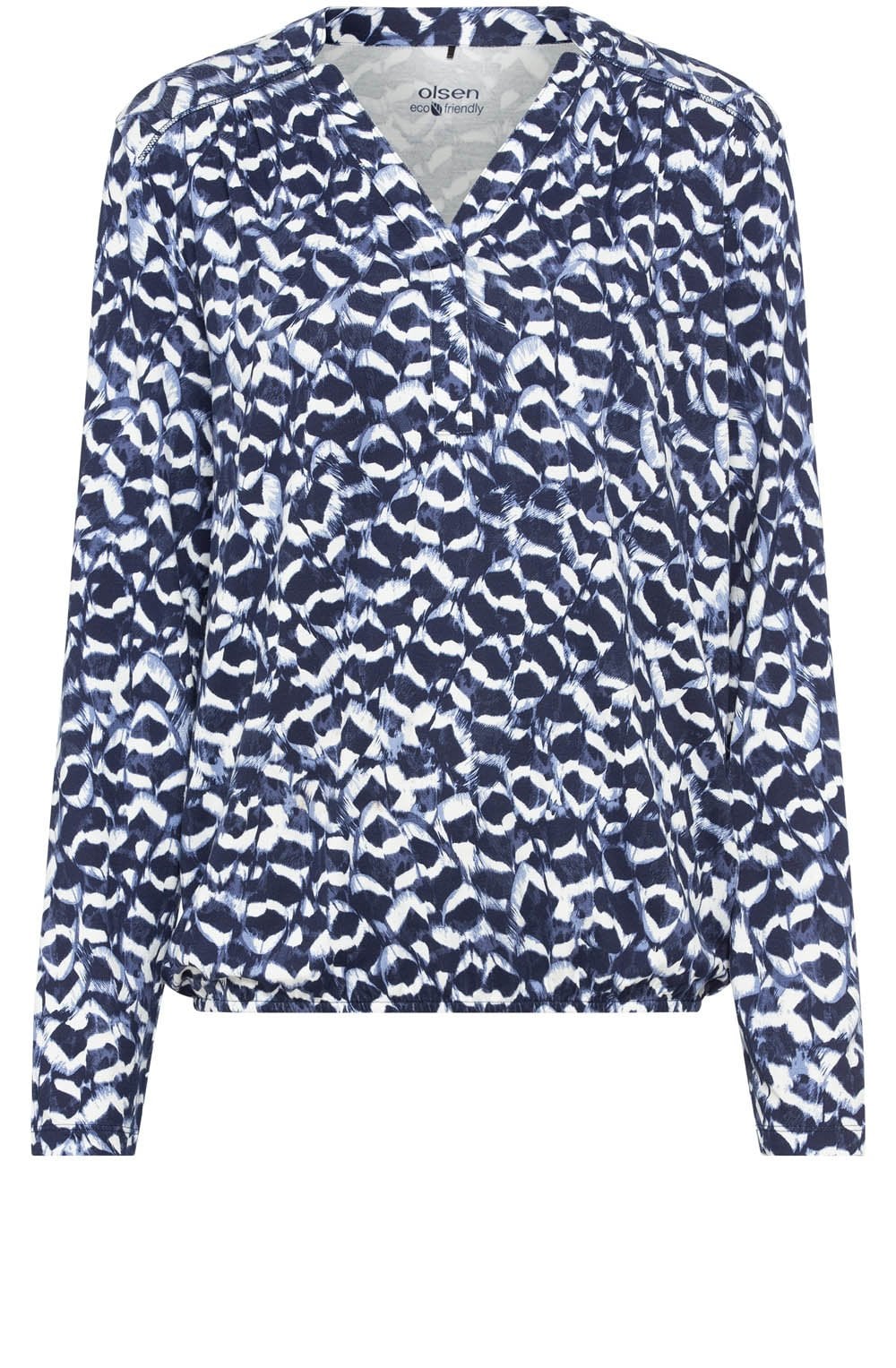 Ink Blue V Neck Clara Top