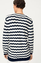 Ink Blue Wavy Striped Henny Jumper