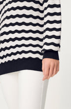 Ink Blue Wavy Striped Henny Jumper