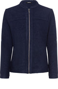 Ink Blue Wool Blend Jacket