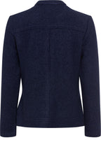 Ink Blue Wool Blend Jacket