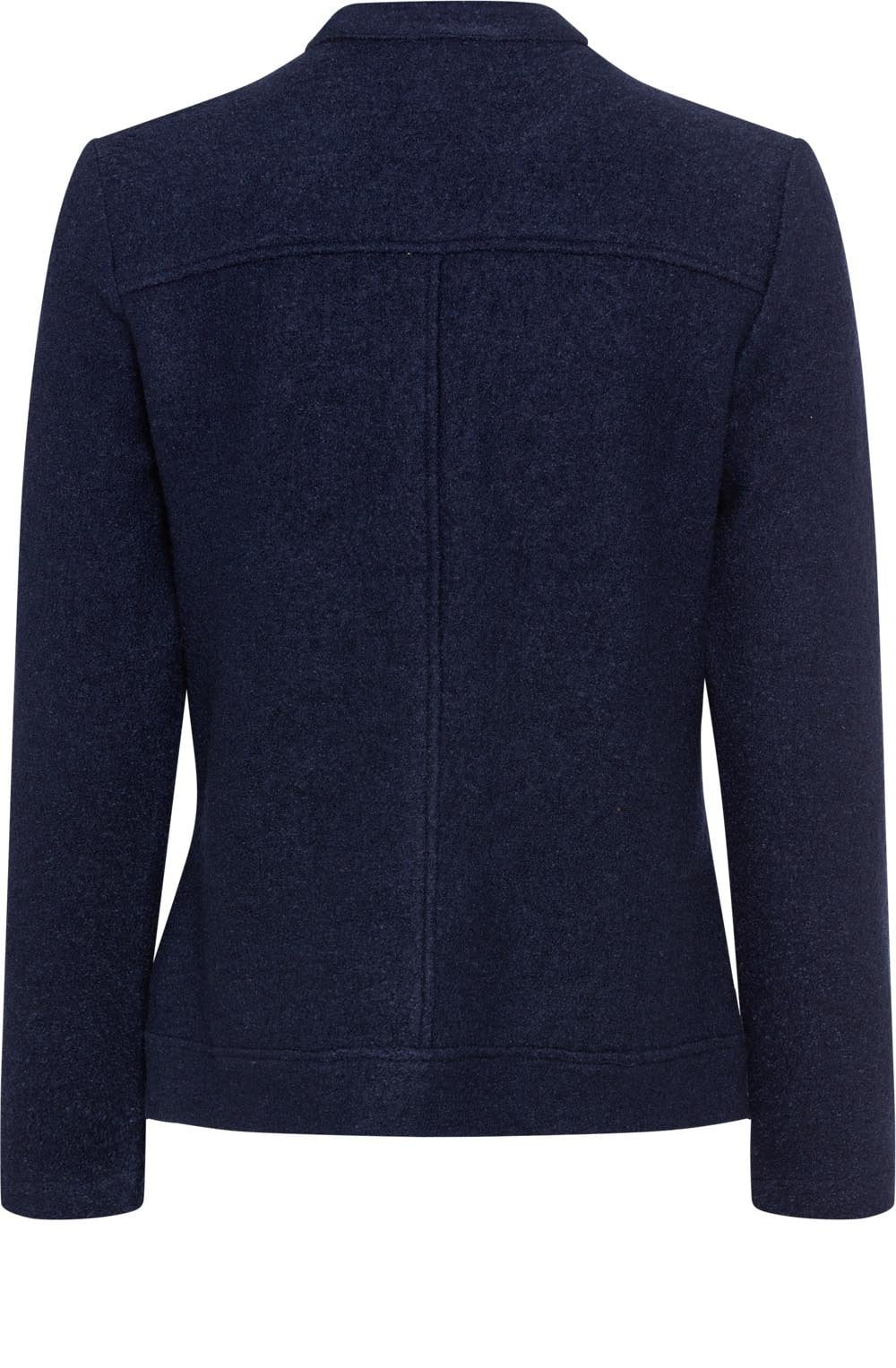 Ink Blue Wool Blend Jacket