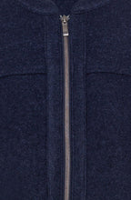Ink Blue Wool Blend Jacket