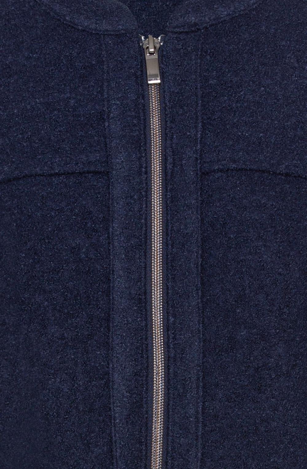 Ink Blue Wool Blend Jacket