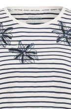 Ink Bue Floral Embroidery Hannah T Shirt